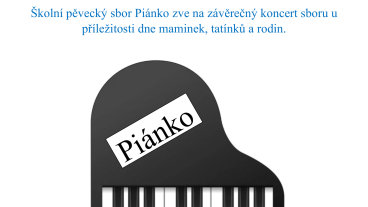 Závěrečný koncert sboru Piánko na Libeňském zámečku